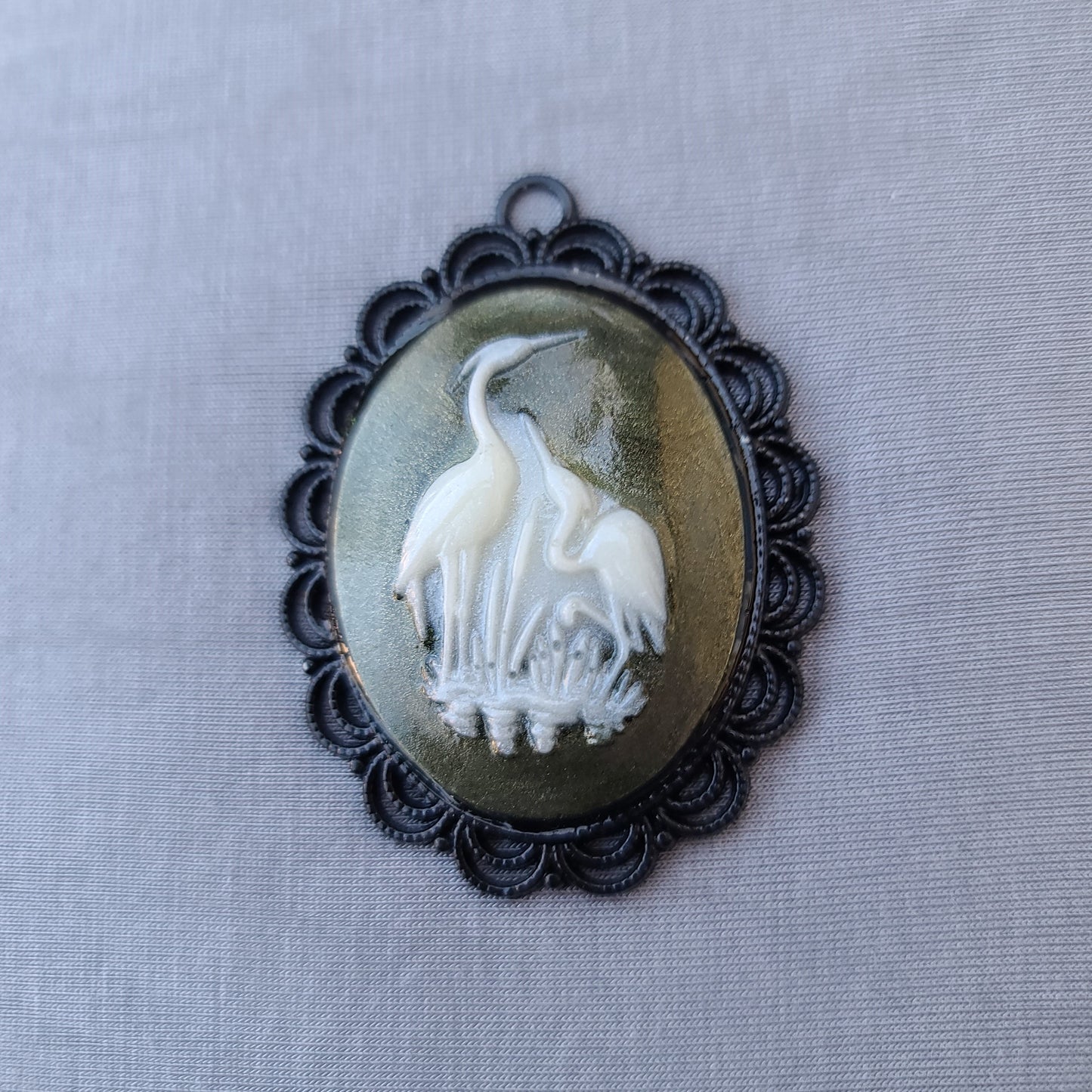 Crane Pendant, Necklace Pendant