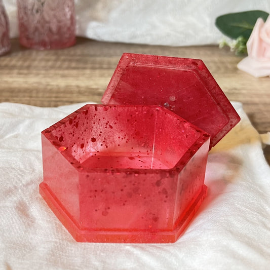 Pink Jewelry, Trinket Box, Glow in the Dark